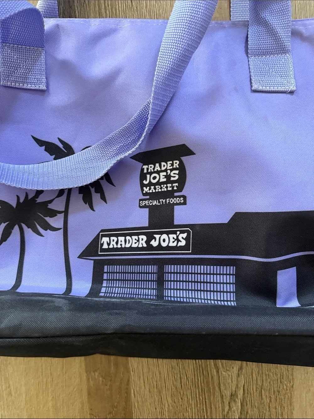 Lavender Tote Bag with Black Base